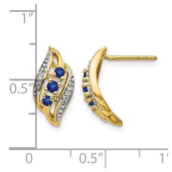 Diamond & Gemstone Polished Post Earrings