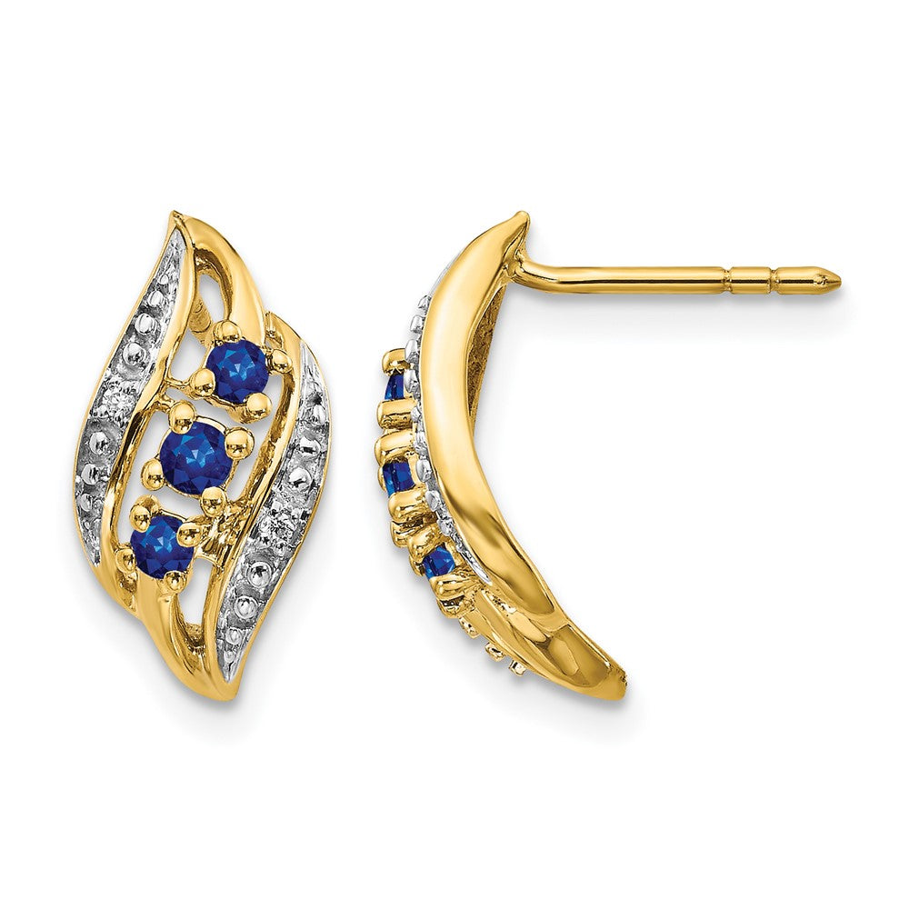 Diamond & Gemstone Polished Post Earrings