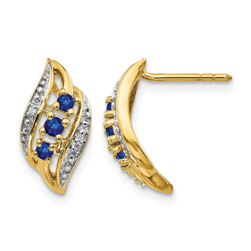 Diamond & Gemstone Polished Post Earrings