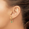 LG Diamond and Created Gemstone Post Dangle Earrings