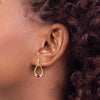 Gemstone & White Sapphire Post Dangle Earrings