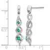 Diamond & Gemstone Post Dangle Earrings