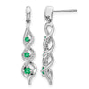 Diamond & Gemstone Post Dangle Earrings