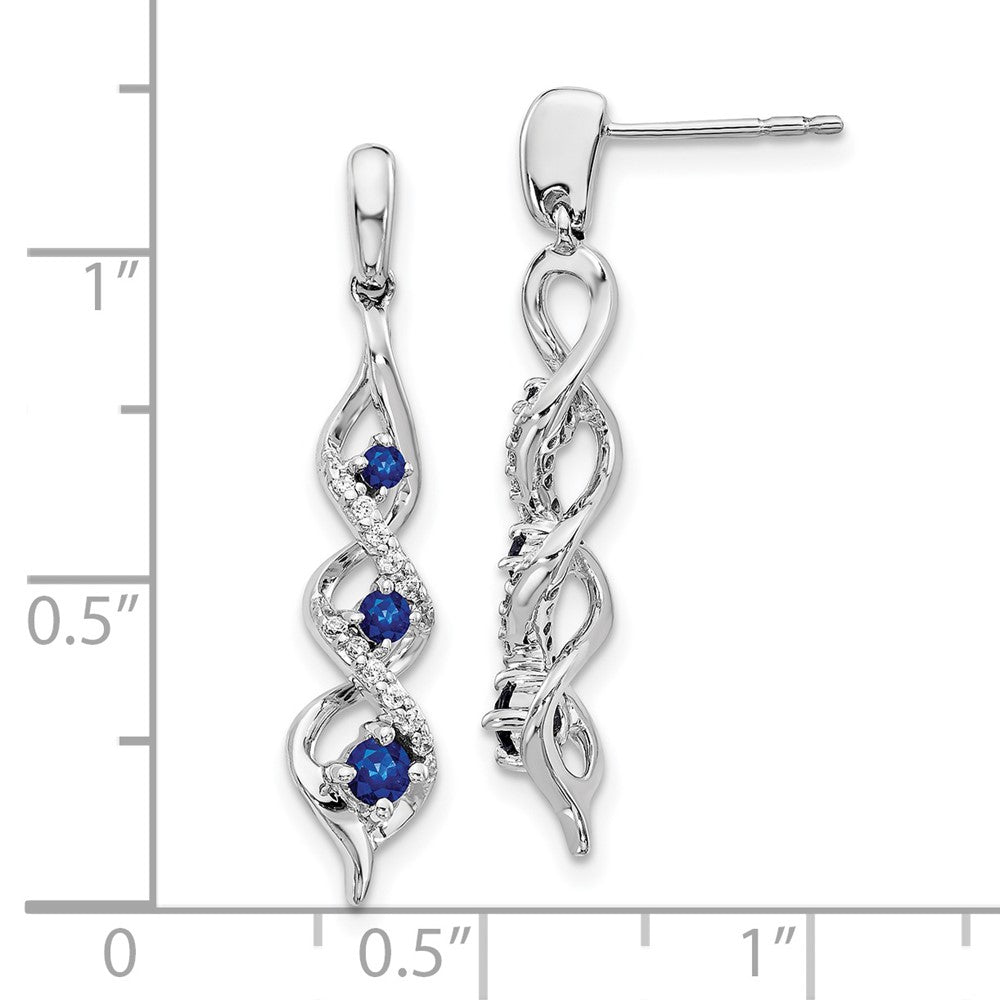 Diamond & Gemstone Post Dangle Earrings