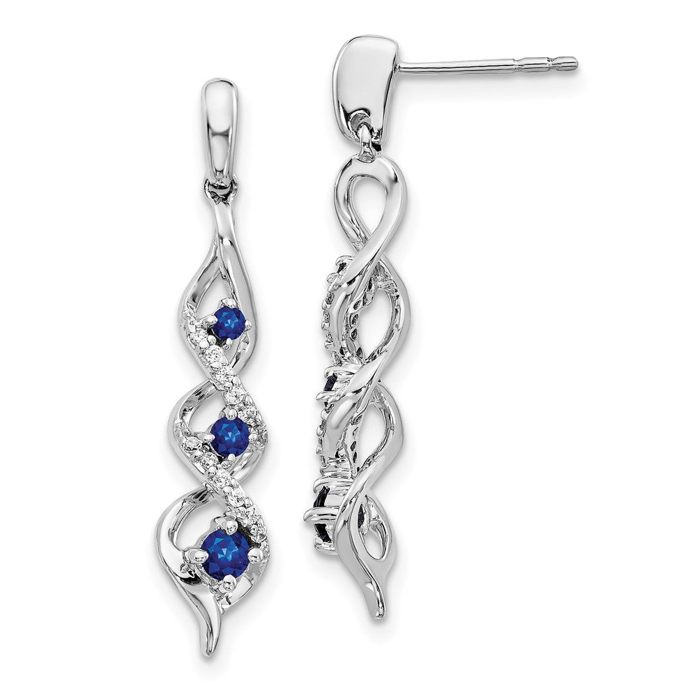Diamond & Gemstone Post Dangle Earrings