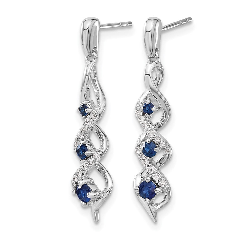 Diamond & Gemstone Post Dangle Earrings