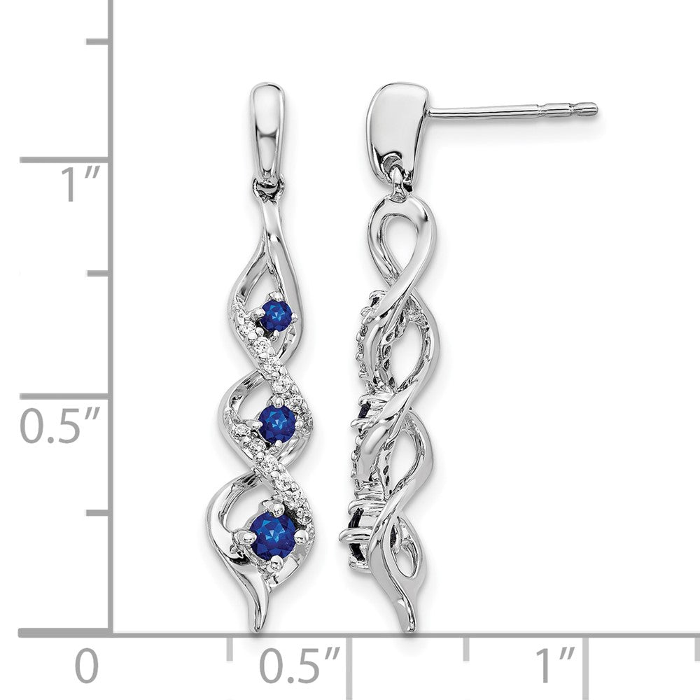 Diamond & Gemstone Post Dangle Earrings