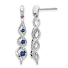 Diamond & Gemstone Post Dangle Earrings