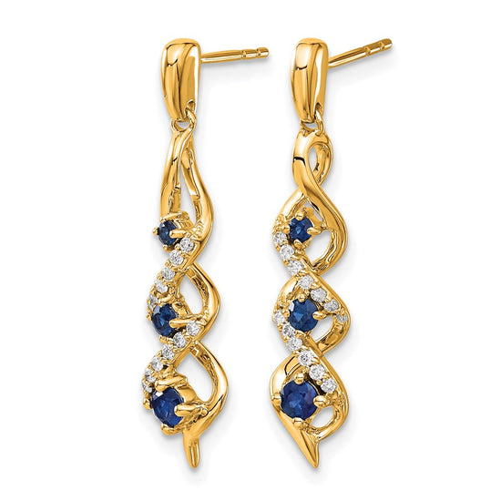 Diamond & Gemstone Post Dangle Earrings