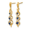 Diamond & Gemstone Post Dangle Earrings