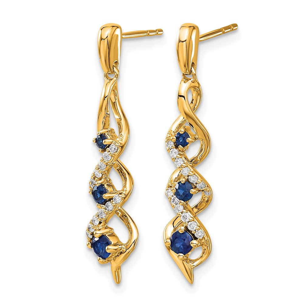Diamond & Gemstone Post Dangle Earrings