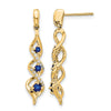Diamond & Gemstone Post Dangle Earrings