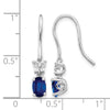 Diamond & Oval Gemstone Shepherd Hook Earrings