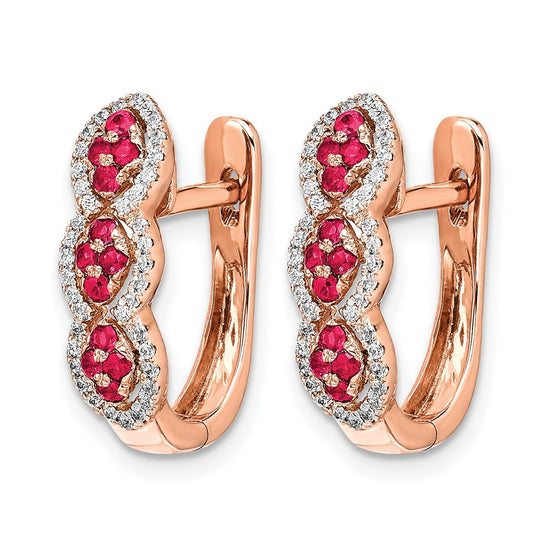 Diamond & Gemstone Hinged Earrings