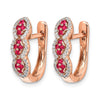 Diamond & Gemstone Hinged Earrings