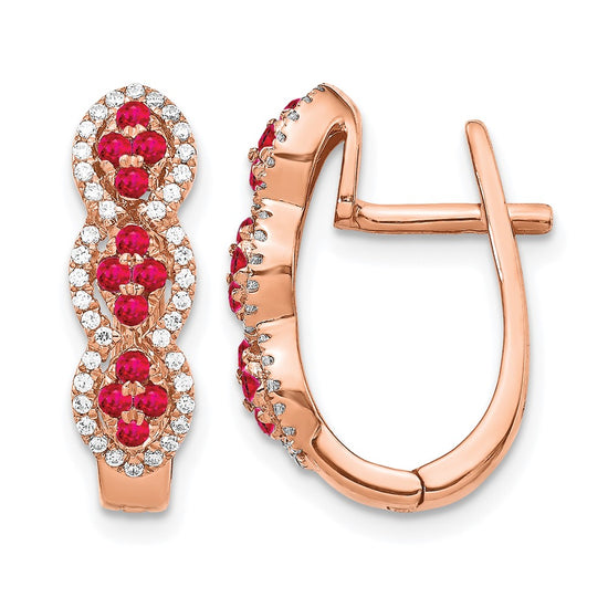 Diamond & Gemstone Hinged Earrings
