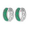 Diamond & Gemstone Hinged Hoop Earrings