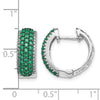 Diamond & Gemstone Hinged Hoop Earrings