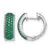 Diamond & Gemstone Hinged Hoop Earrings