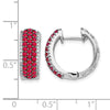 Diamond & Gemstone Hinged Hoop Earrings