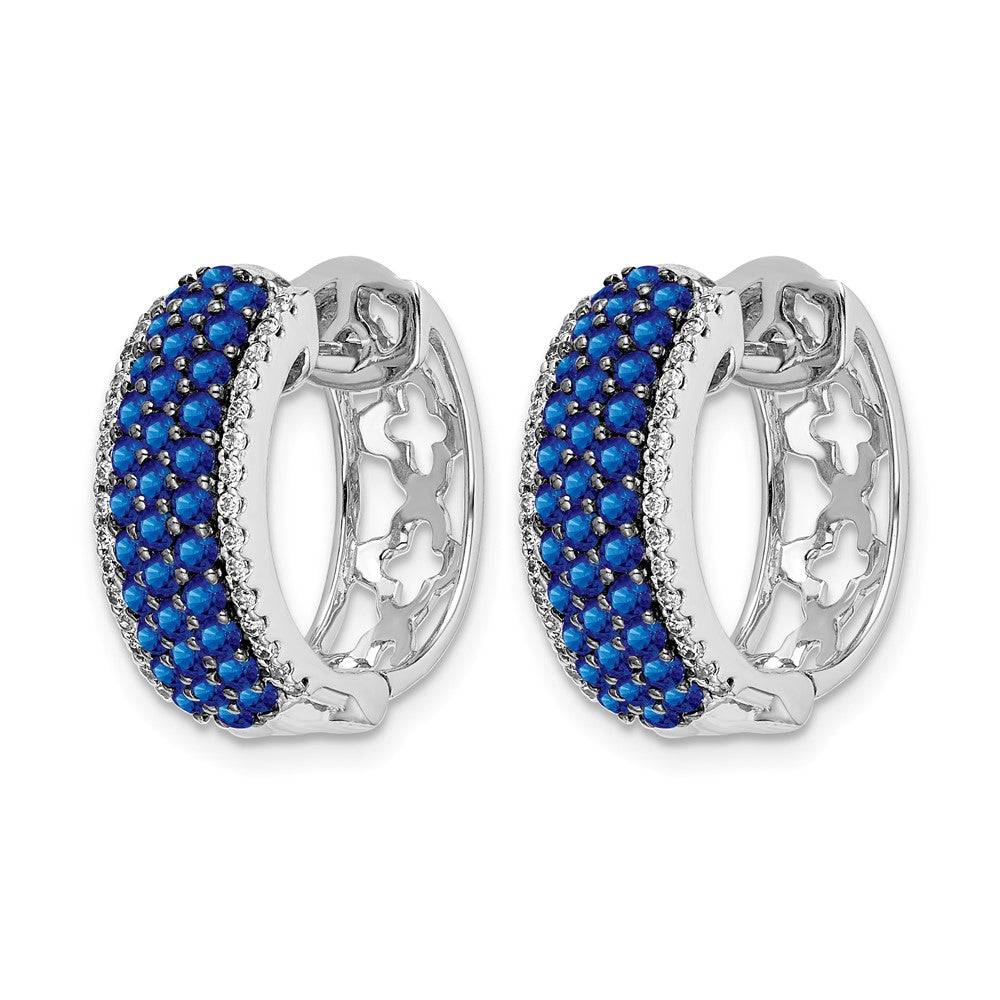Diamond & Gemstone Hinged Hoop Earrings