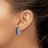 Diamond & Gemstone Hinged Hoop Earrings