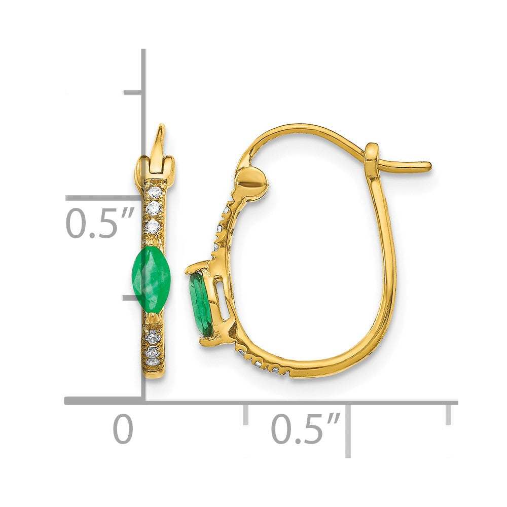 Diamond & Gemstone Hinged Hoop Earrings