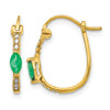 Diamond & Gemstone Hinged Hoop Earrings