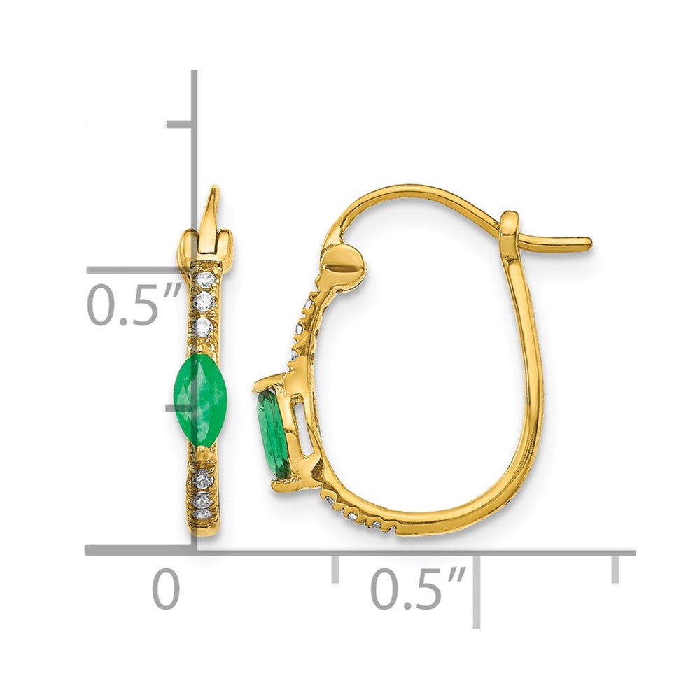 Diamond & Gemstone Hinged Hoop Earrings