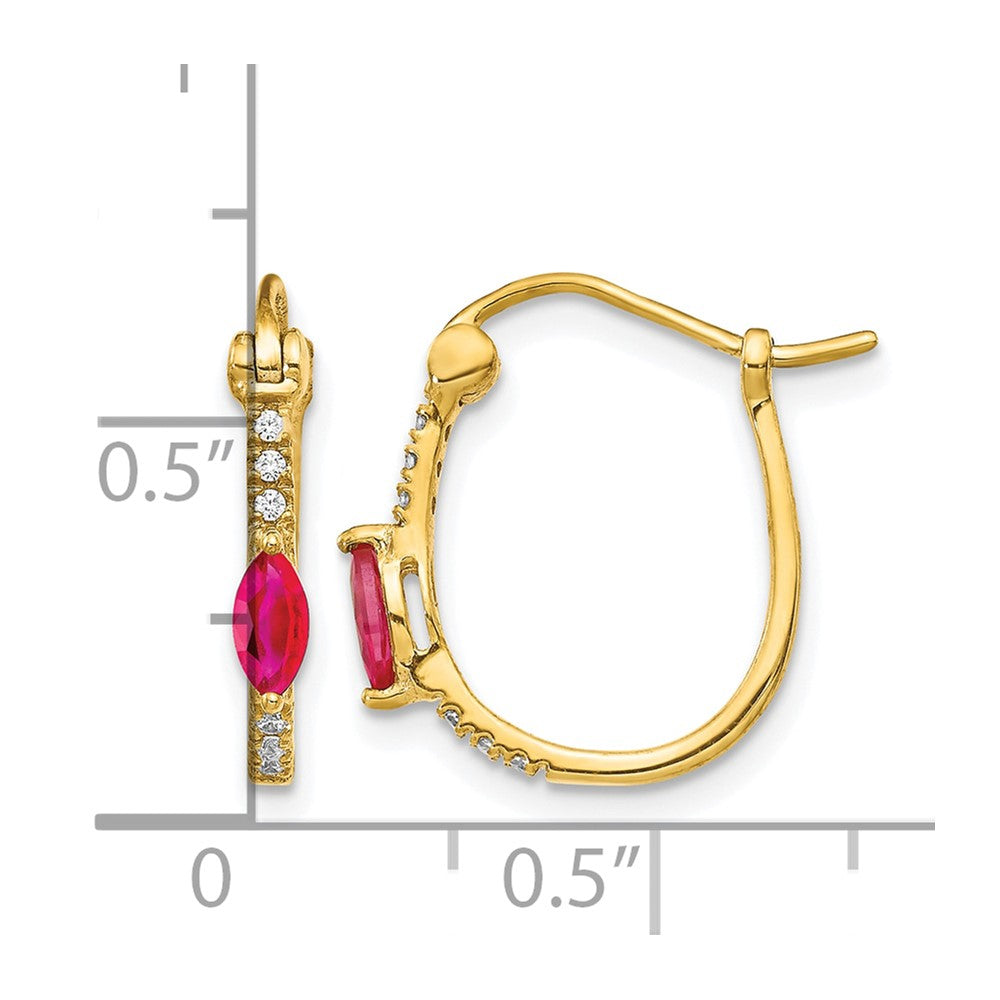 Diamond & Gemstone Hinged Hoop Earrings