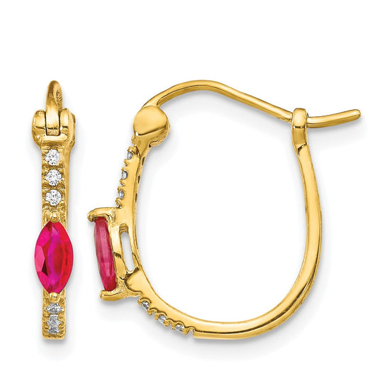 Diamond & Gemstone Hinged Hoop Earrings