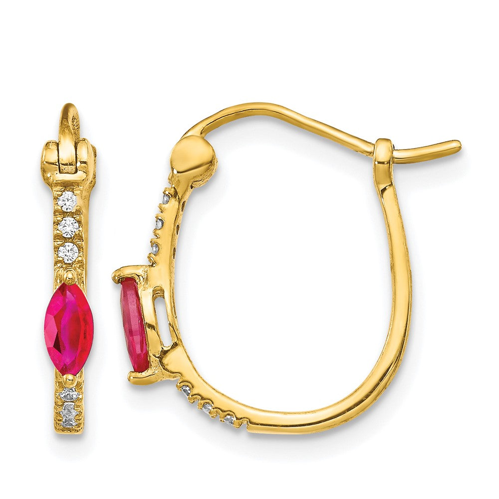 Diamond & Gemstone Hinged Hoop Earrings