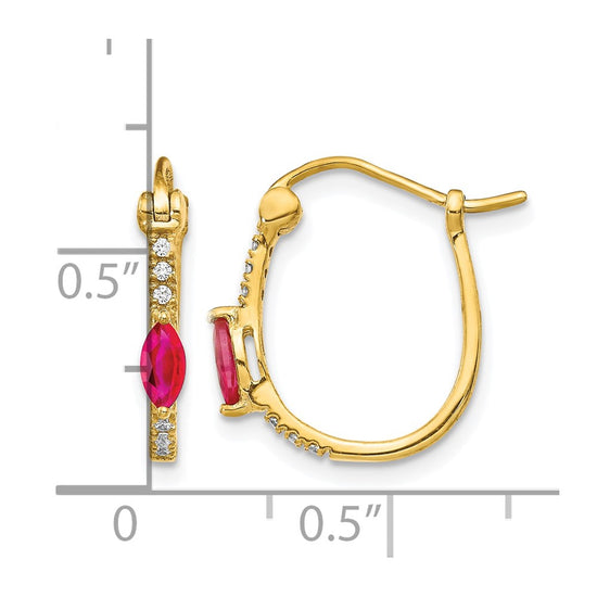 Diamond & Gemstone Hinged Hoop Earrings