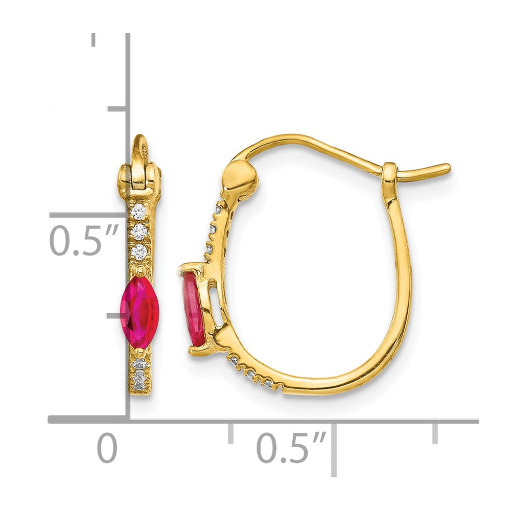 Diamond & Gemstone Hinged Hoop Earrings