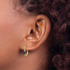 Diamond & Gemstone Hinged Hoop Earrings