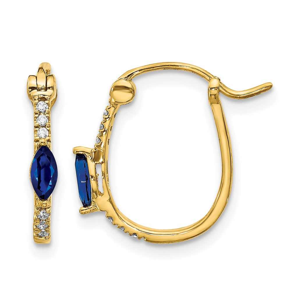 Diamond & Gemstone Hinged Hoop Earrings