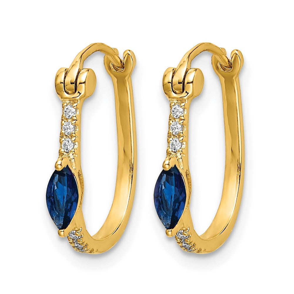 Diamond & Gemstone Hinged Hoop Earrings