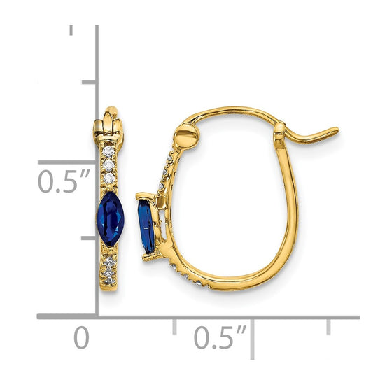 Diamond & Gemstone Hinged Hoop Earrings
