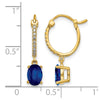 Diamond & Gemstone Dangle Hoop Earrings