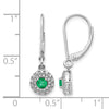 Diamond & Gemstone Leverback Earrings