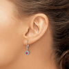 Diamond & Gemstone Leverback Earrings