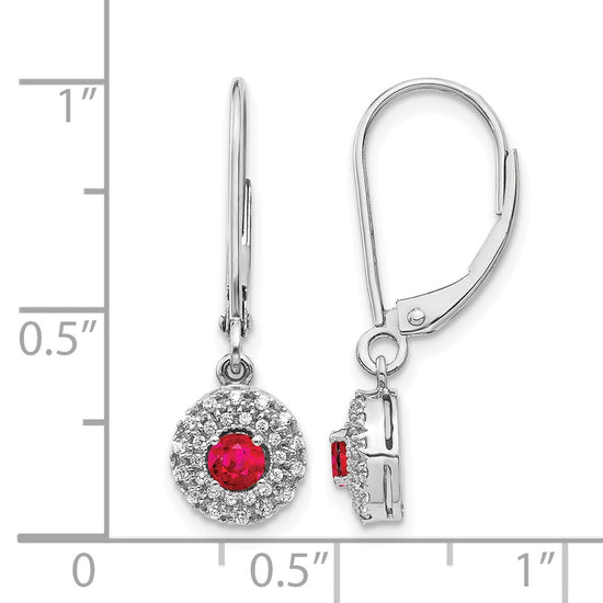 Diamond & Gemstone Leverback Earrings