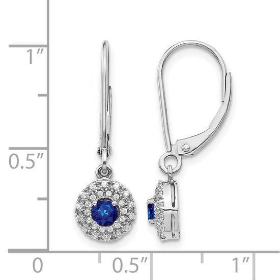 Diamond & Gemstone Leverback Earrings