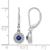 Diamond & Gemstone Leverback Earrings