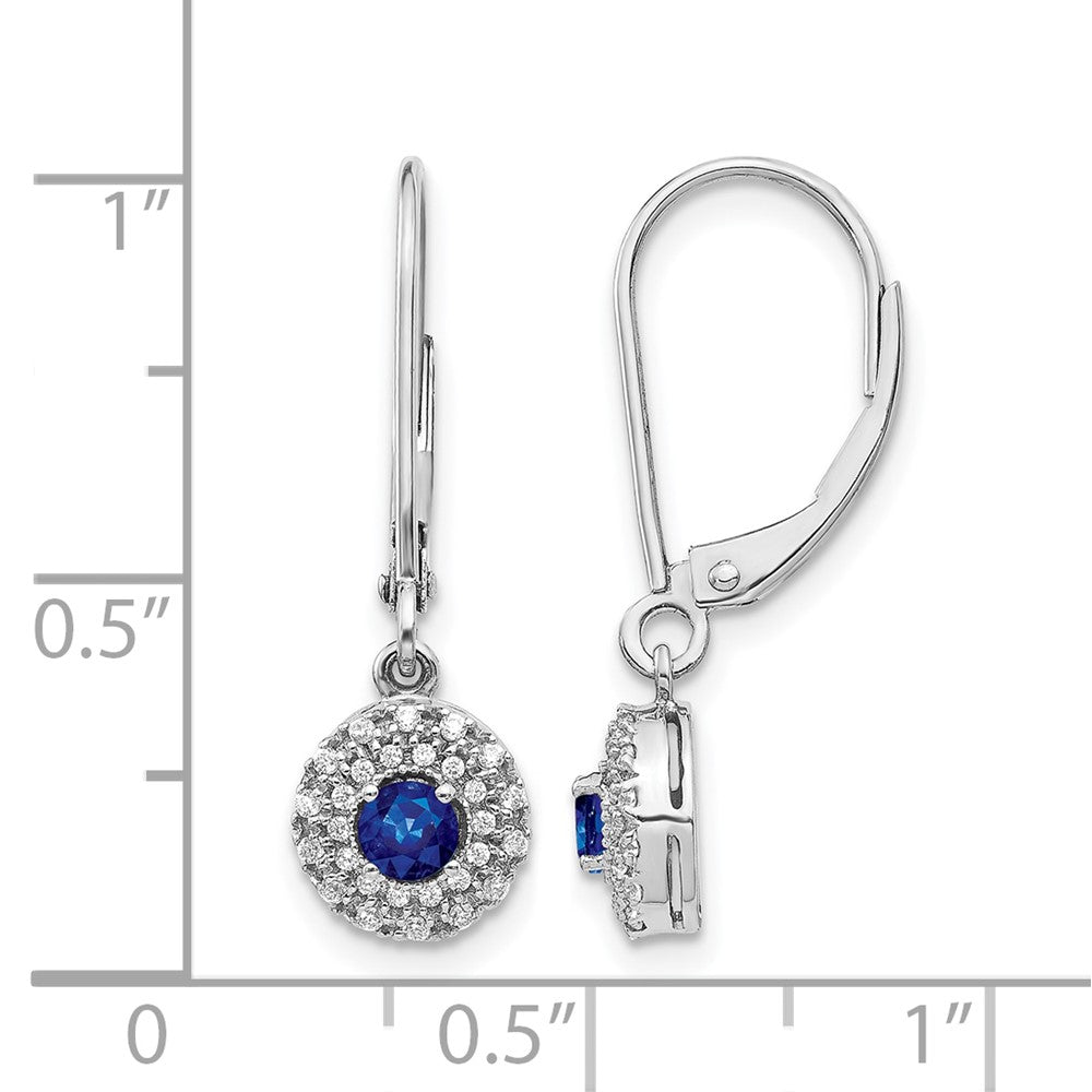 Diamond & Gemstone Leverback Earrings