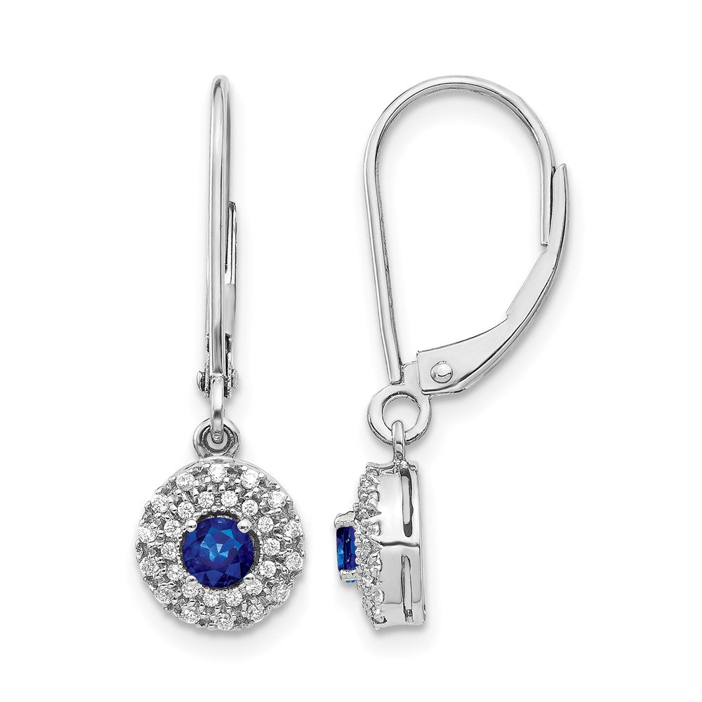 Diamond & Gemstone Leverback Earrings