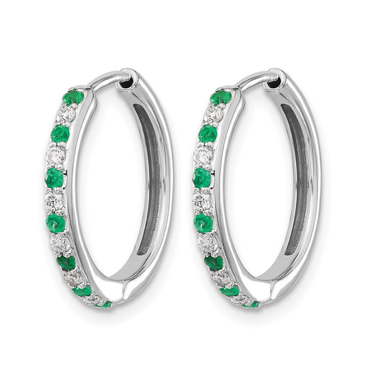 Diamond & Gemstone Hinged Hoop Earrings