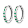 Diamond & Gemstone Hinged Hoop Earrings