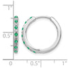 Diamond & Gemstone Hinged Hoop Earrings