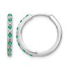 Diamond & Gemstone Hinged Hoop Earrings